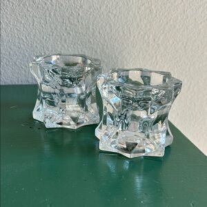 Mikasa Sparkling Star Crystal Candle Holders